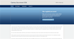 Desktop Screenshot of capitalsolutionsusa.com