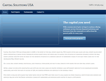 Tablet Screenshot of capitalsolutionsusa.com